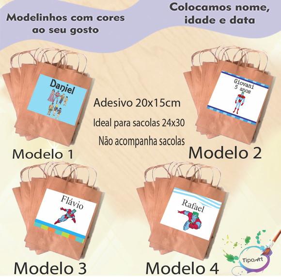Adesivo para Sacola 20x15 -capitão Planeta