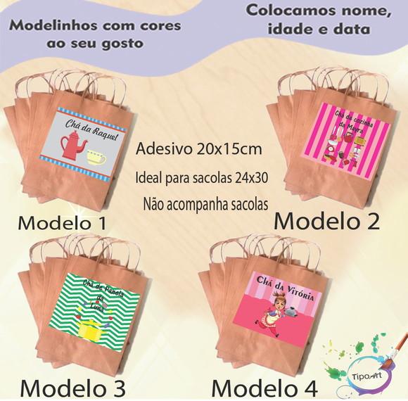 Adesivo para Sacola 20x15 -chá de Cozinha/panela