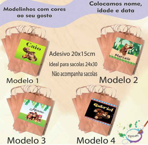 Adesivo para Sacola 20x15 -donkey Kong