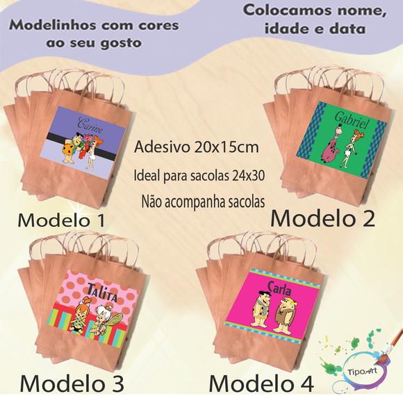 Adesivo para Sacola 20x15 -fred Flintstone