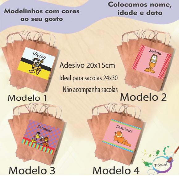 Adesivo para Sacola 20x15 -garfield