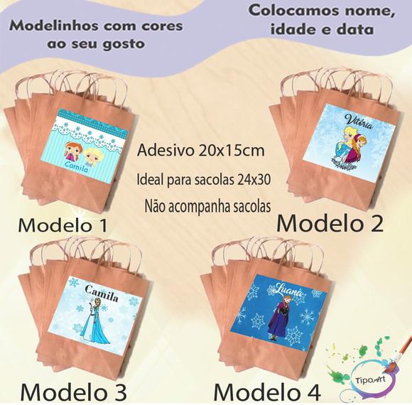 Adesivo para Sacola 20x15 -frozen