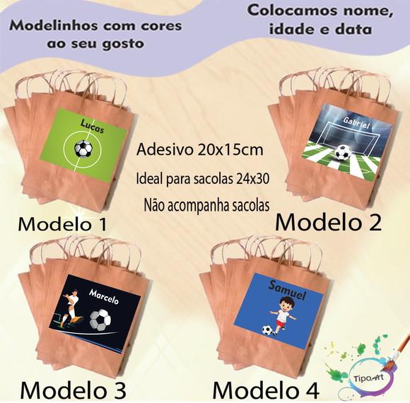 Adesivo para Sacola 20x15 -futebol