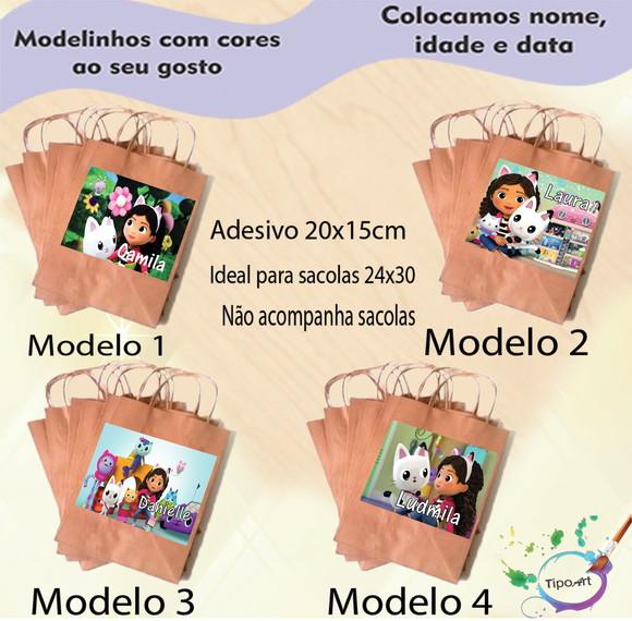 Adesivo para Sacola 20x15 -gabi Casa Mágica