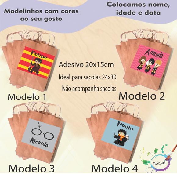 Adesivo para Sacola 20x15 -harry Potter-modelo 1
