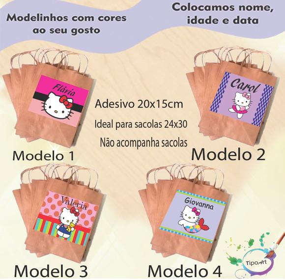 Adesivo para Sacola 20x15 -hello Kitty