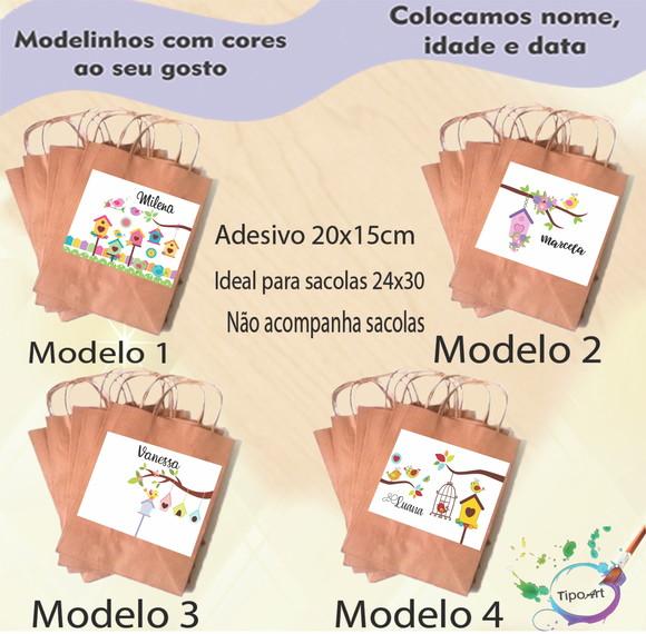 Adesivo para Sacola 20x15 -jardim Encantado