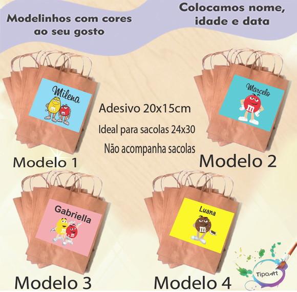 Adesivo para Sacola 20x15 -m&m