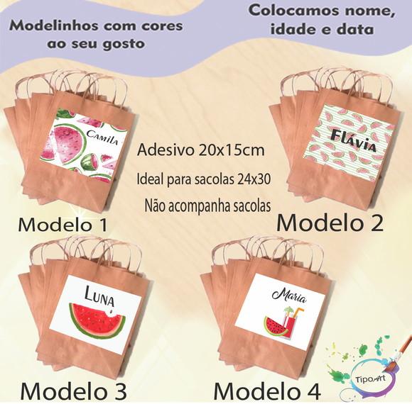 Adesivo para Sacola 20x15 -melancia
