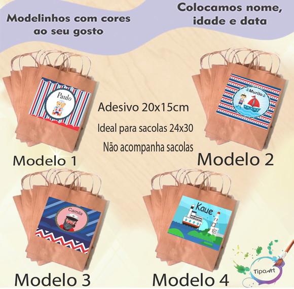 Adesivo para Sacola 20x15 -marinheiro