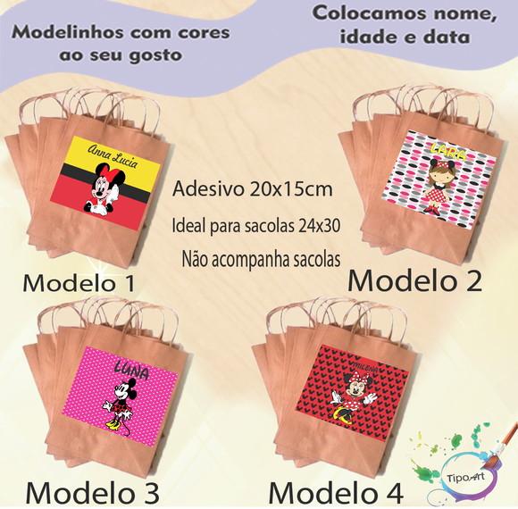 Adesivo para Sacola 20x15 -minnie