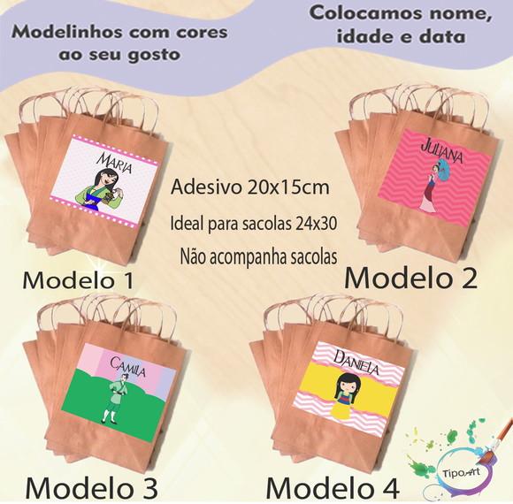 Adesivo para Sacola 20x15 -mulan