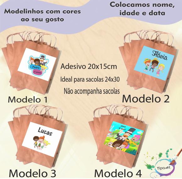 Adesivo para Sacola 20x15 -mundo Bita