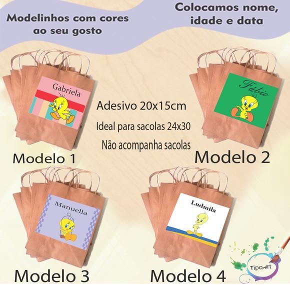 Adesivo para Sacola 20x15 -piu Piu
