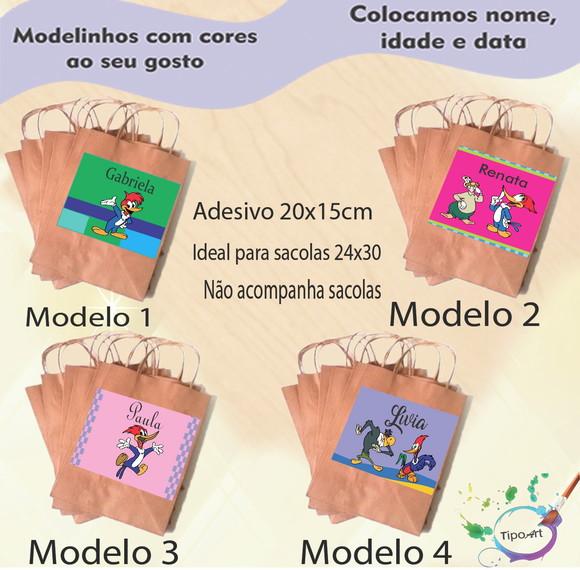 Adesivo para Sacola 20x15 -pica Pau