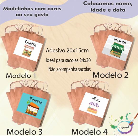 Adesivo para Sacola 20x15 -quitandinha