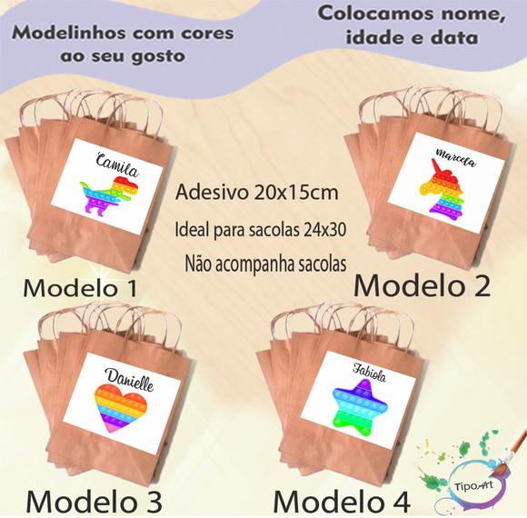 Adesivo para Sacola 20x15 -pop Fidget