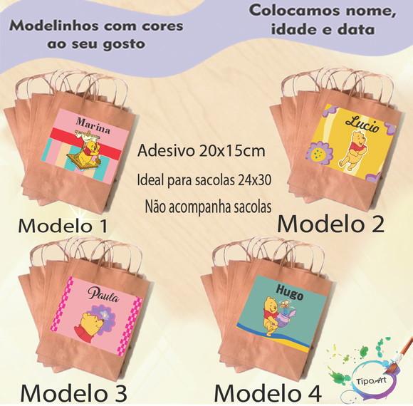 Adesivo para Sacola 20x15 -pooh