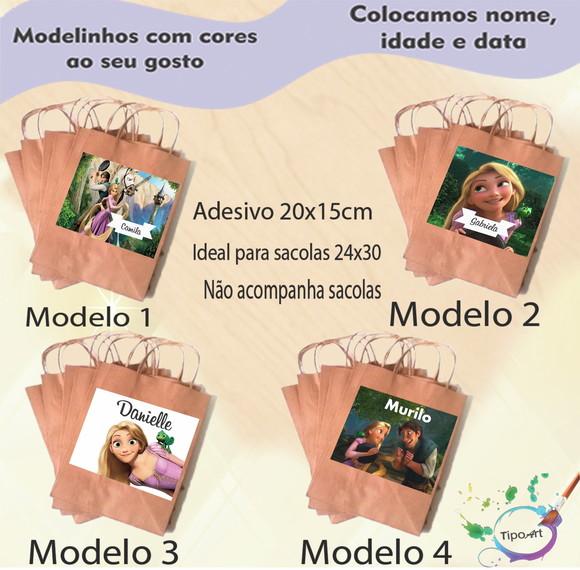Adesivo para Sacola 20x15 -rapunzel