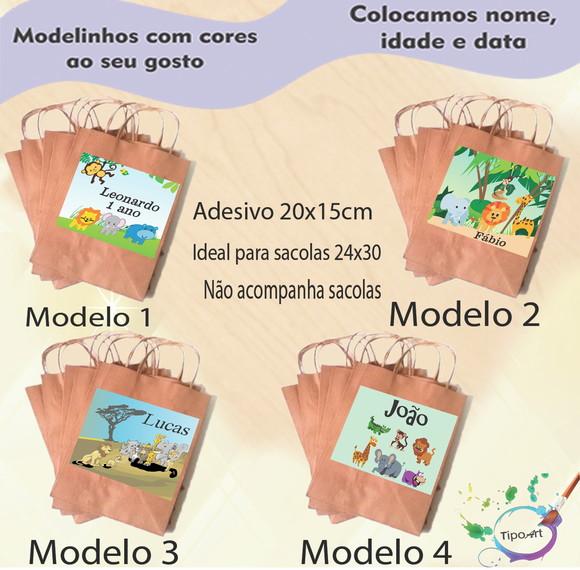 Adesivo para Sacola 20x15 -safari