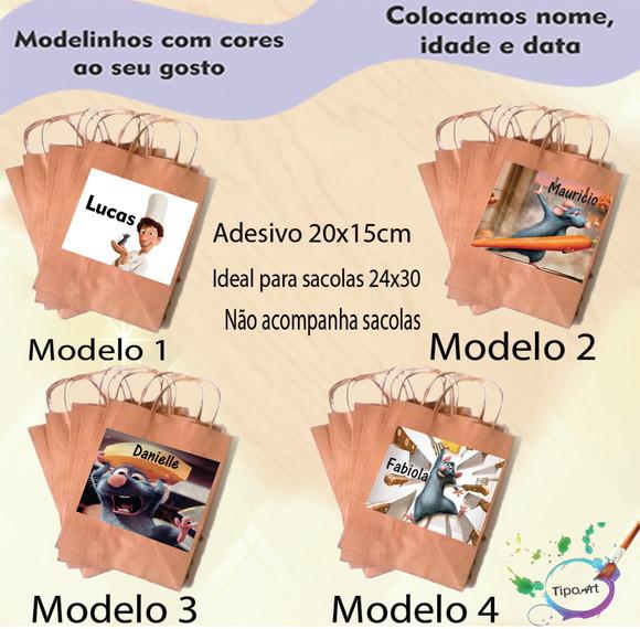 Adesivo para Sacola 20x15 -ratatouille