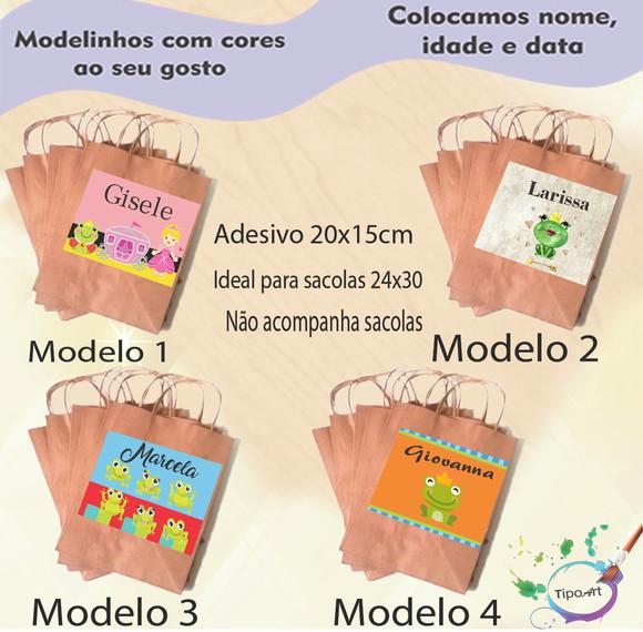 Adesivo para Sacola 20x15 -sapo