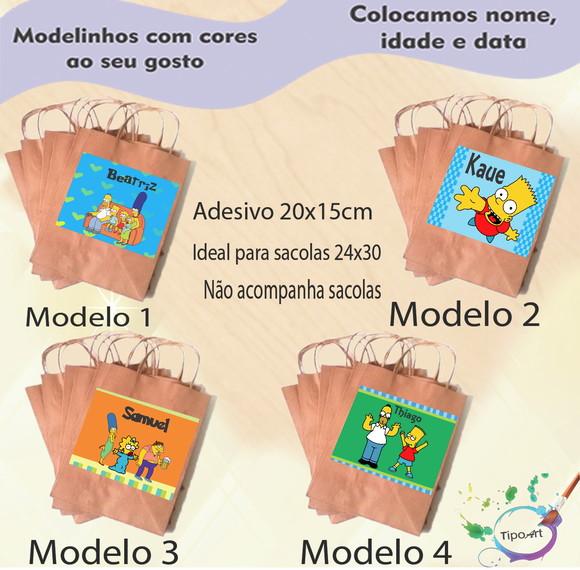 Adesivo para Sacola 20x15 -simpson