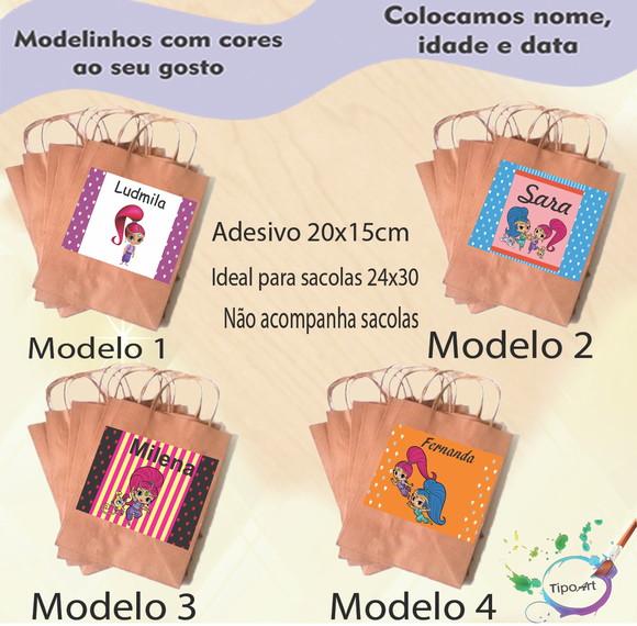 Adesivo para Sacola 20x15 -shimmer Shine