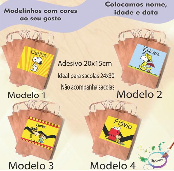 Adesivo para Sacola 20x15 -snoopy