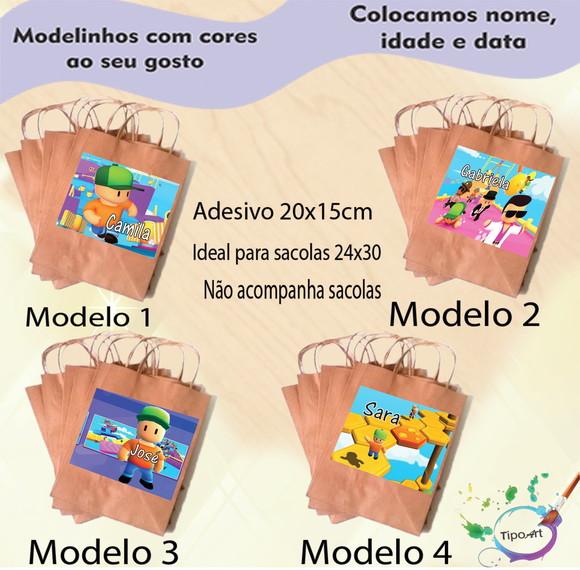 Adesivo para Sacola 20x15 -stumble Guys
