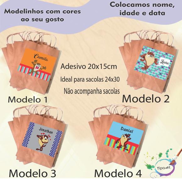 Adesivo para Sacola 20x15 -taz Mania