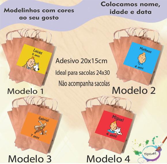 Adesivo para Sacola 20x15 -tintim