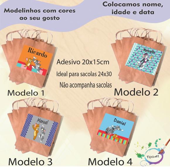 Adesivo para Sacola 20x15 -tom e Jerry
