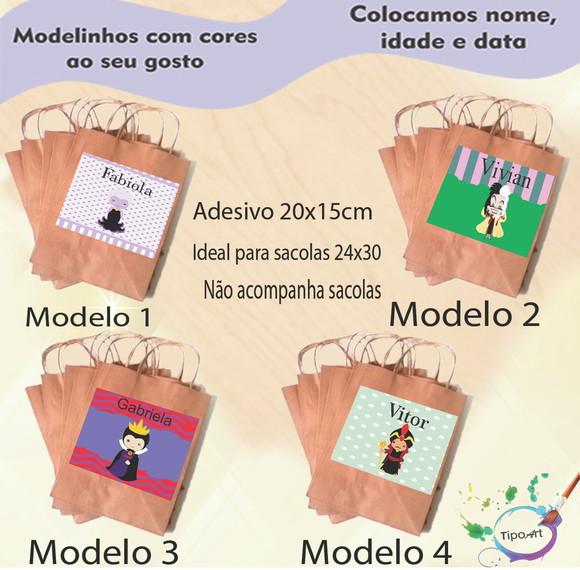 Adesivo para Sacola 20x15 -vilões