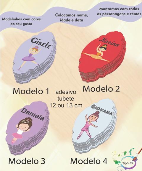 Adesivo para Tubete 12 ou 13 Cm-bailarina