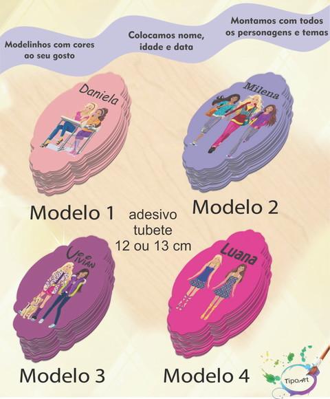 Adesivo para Tubete 12 ou 13 Cm-barbie