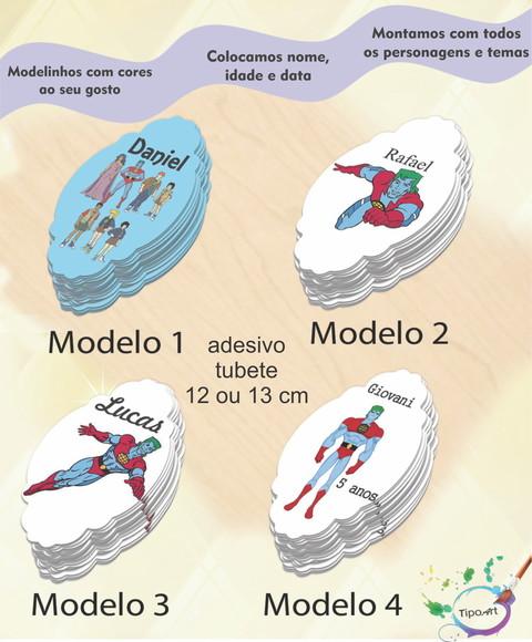 Adesivo para Tubete 12 ou 13 Cm-capitão Planeta