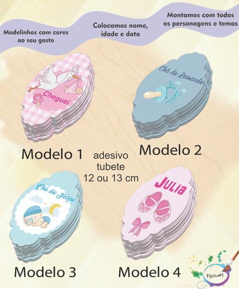 Adesivo para Tubete 12 ou 13 Cm-chá de Bebe