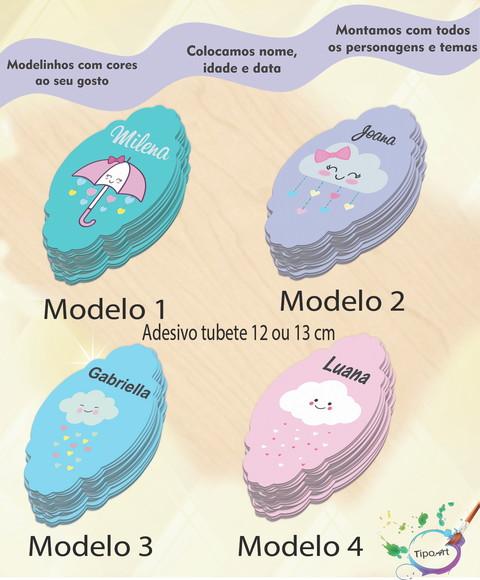 Adesivo para Tubete 12 ou 13 Cm-chuva de Amor