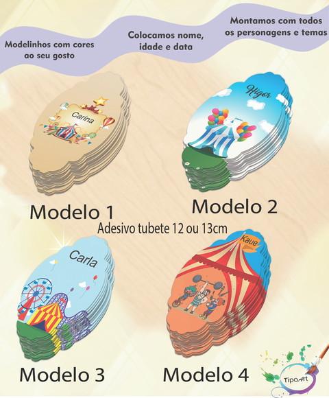 Adesivo para Tubete 12 ou 13 Cm-circo