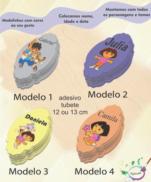 Adesivo para Tubete 12 ou 13 Cm-dora Aventureira
