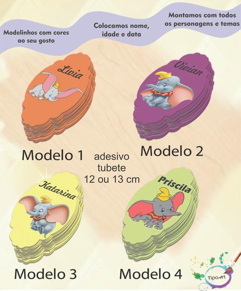 Adesivo para Tubete 12 ou 13 Cm-dumbo