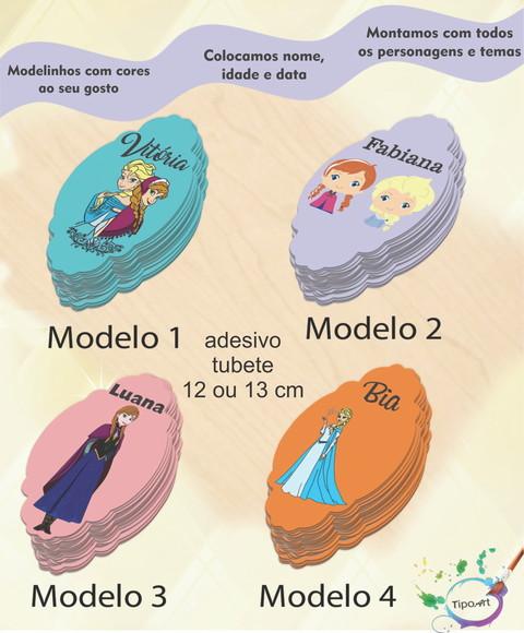 Adesivo para Tubete 12 ou 13 Cm-frozen