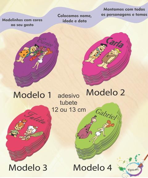 Adesivo para Tubete 12 ou 13 Cm-fred Flintstone