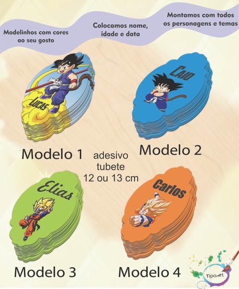 Adesivo para Tubete 12 ou 13 Cm-goku