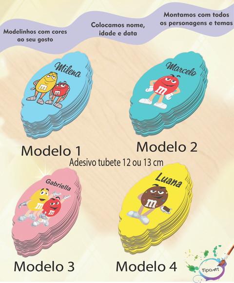 Adesivo para Tubete 12 ou 13 Cm-m&m