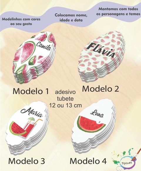 Adesivo para Tubete 12 ou 13 Cm-melancia