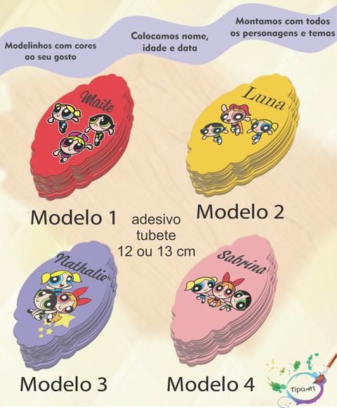 Adesivo para Tubete 12 ou 13 Cm-meninas Poderosas