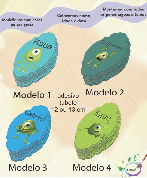 Adesivo para Tubete 12 ou 13 Cm-mike Wazowski