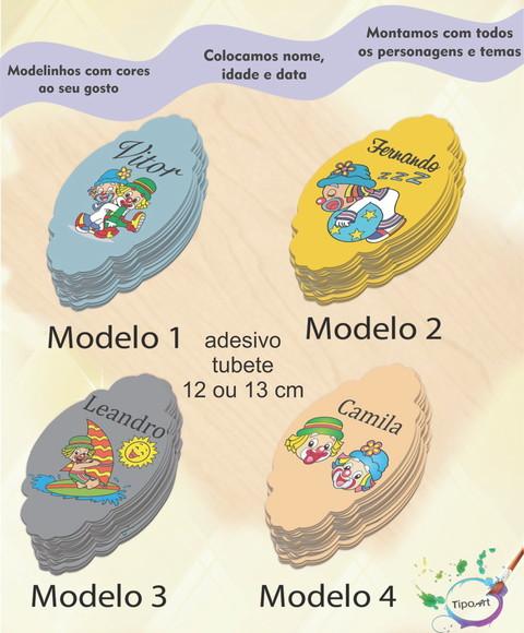 Adesivo para Tubete 12 ou 13 Cm-patatí Patatá